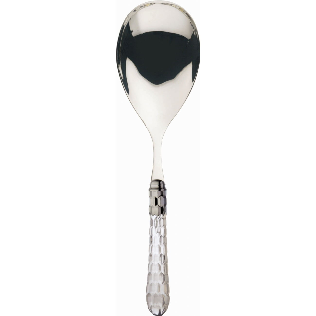 BUGATTI Crystal Serving Spoon Transparent Stainless Steel Handle 25.5cm