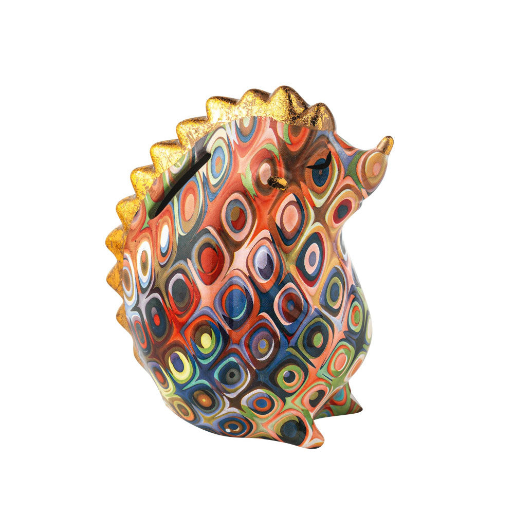 BRANDANI Salvadanaio Riccio 12x13cm Dolomite Multicolore