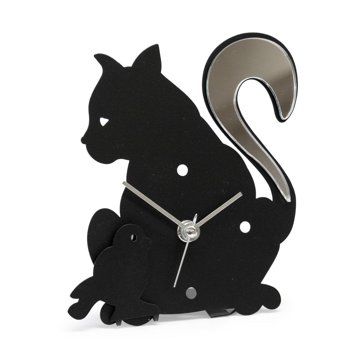 ARTI & MESTIERI Orologio da Tavolo Kat Decorato Nero