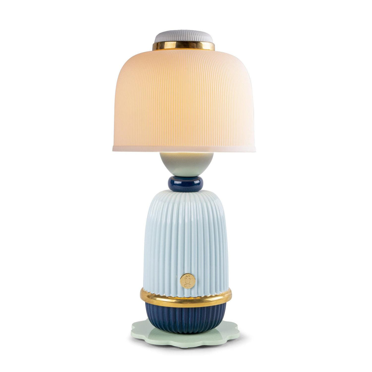 LLADRO' Lampada Kokeshi Blu 29x13cm Porcellana