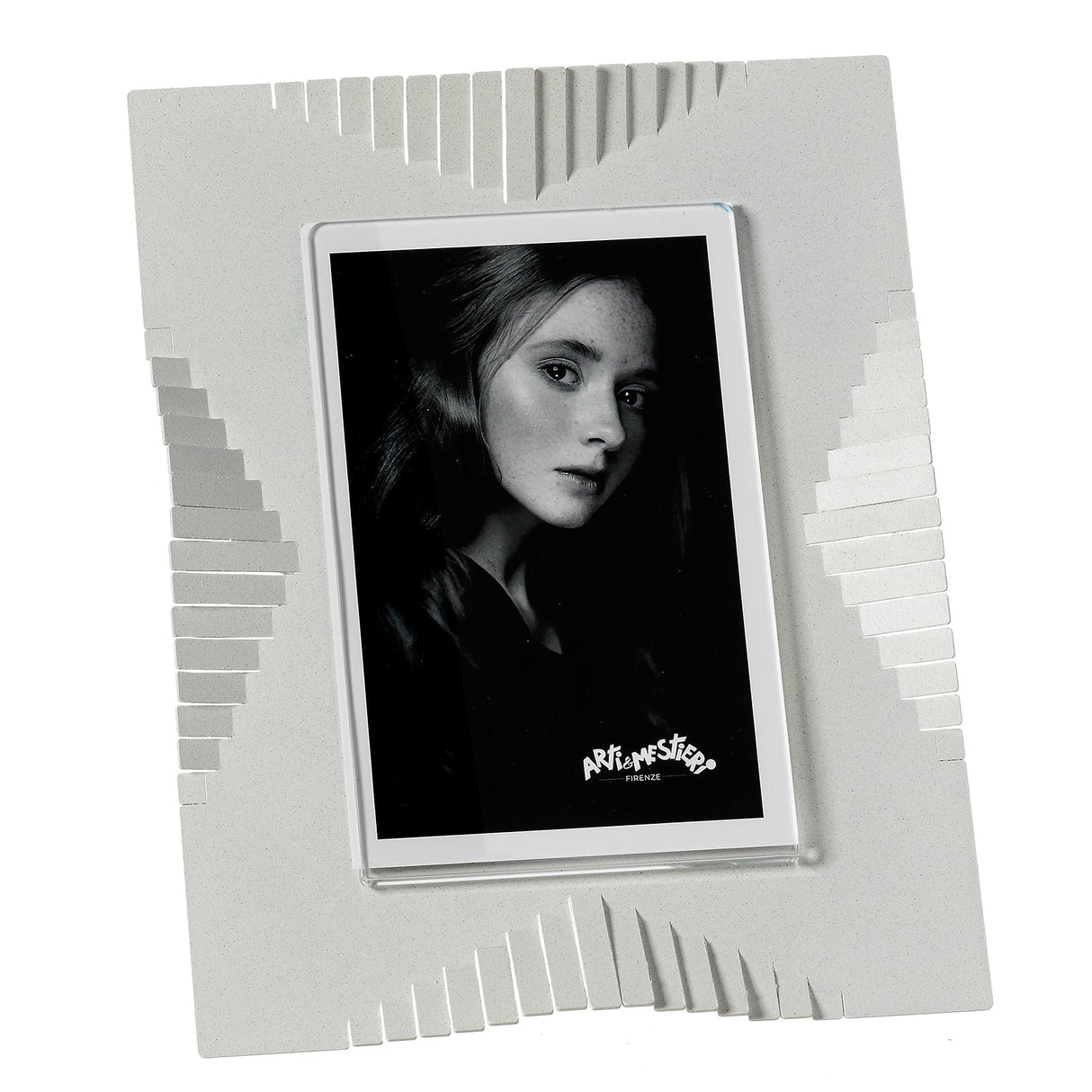 ARTI & MESTIERI Portafoto di Design Riviera Grande Bianco Marmo 22x27,3cm