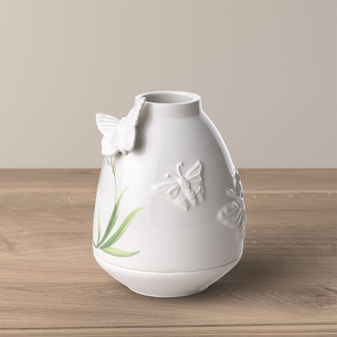 VILLEROY & BOCH Colourful Spring Portacandela con Farfalla 13cm Porcellana