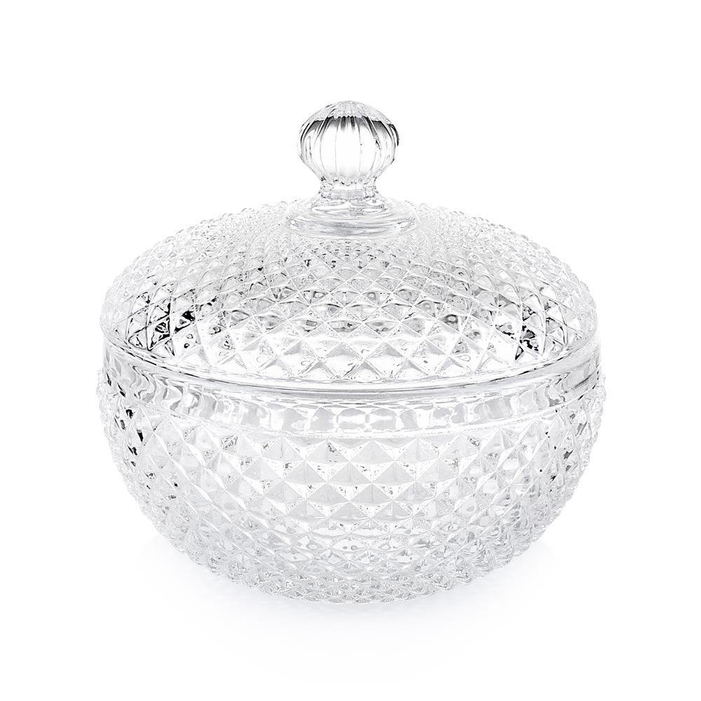 EMÒ ITALIA Scatola Portabonbon 8,5x9cm Trasparente Oro Vetro