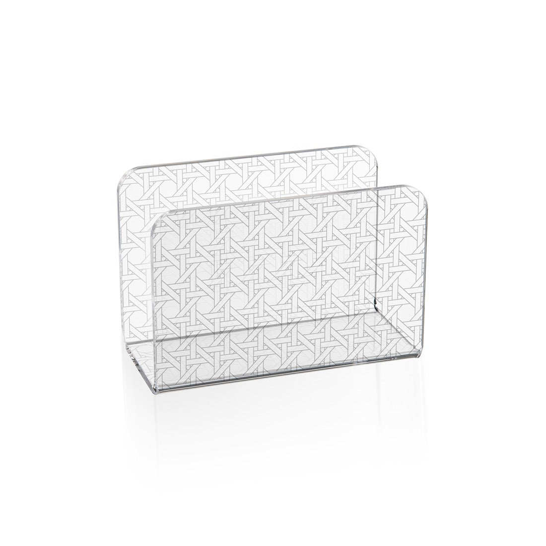 iPLEX Bon Ton Vertical Napkin Holder in Plexiglass 13x9cm Transparent Vienna Straw Made in Italy