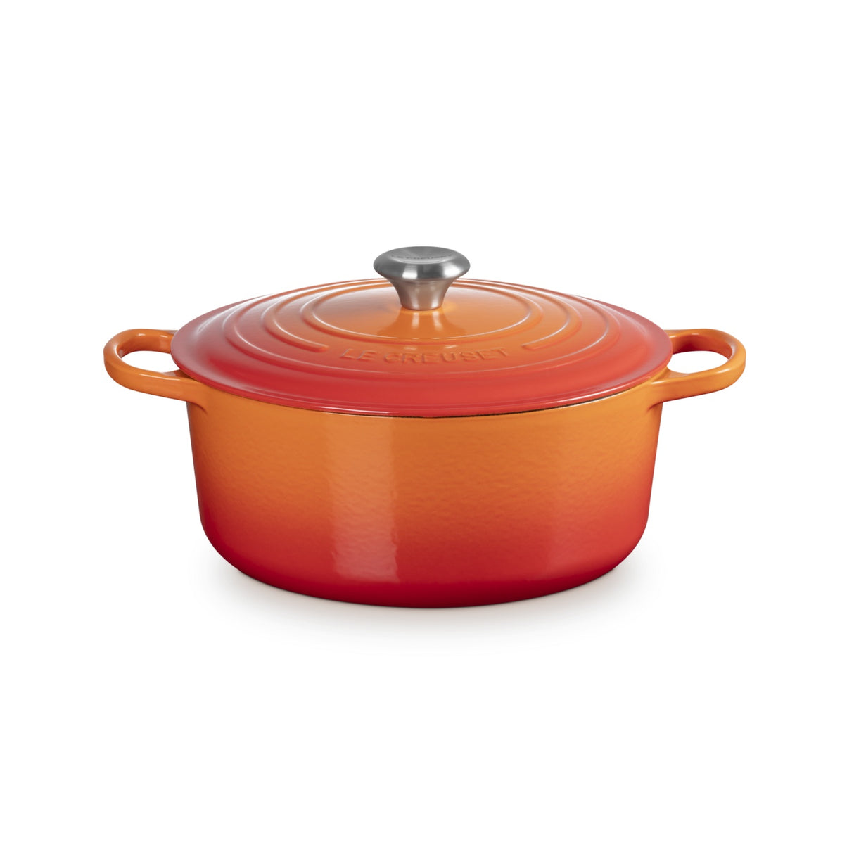 LE CREUSET Cocotte Rotonda Evolution 28cm Arancio Ghisa Vetrificata