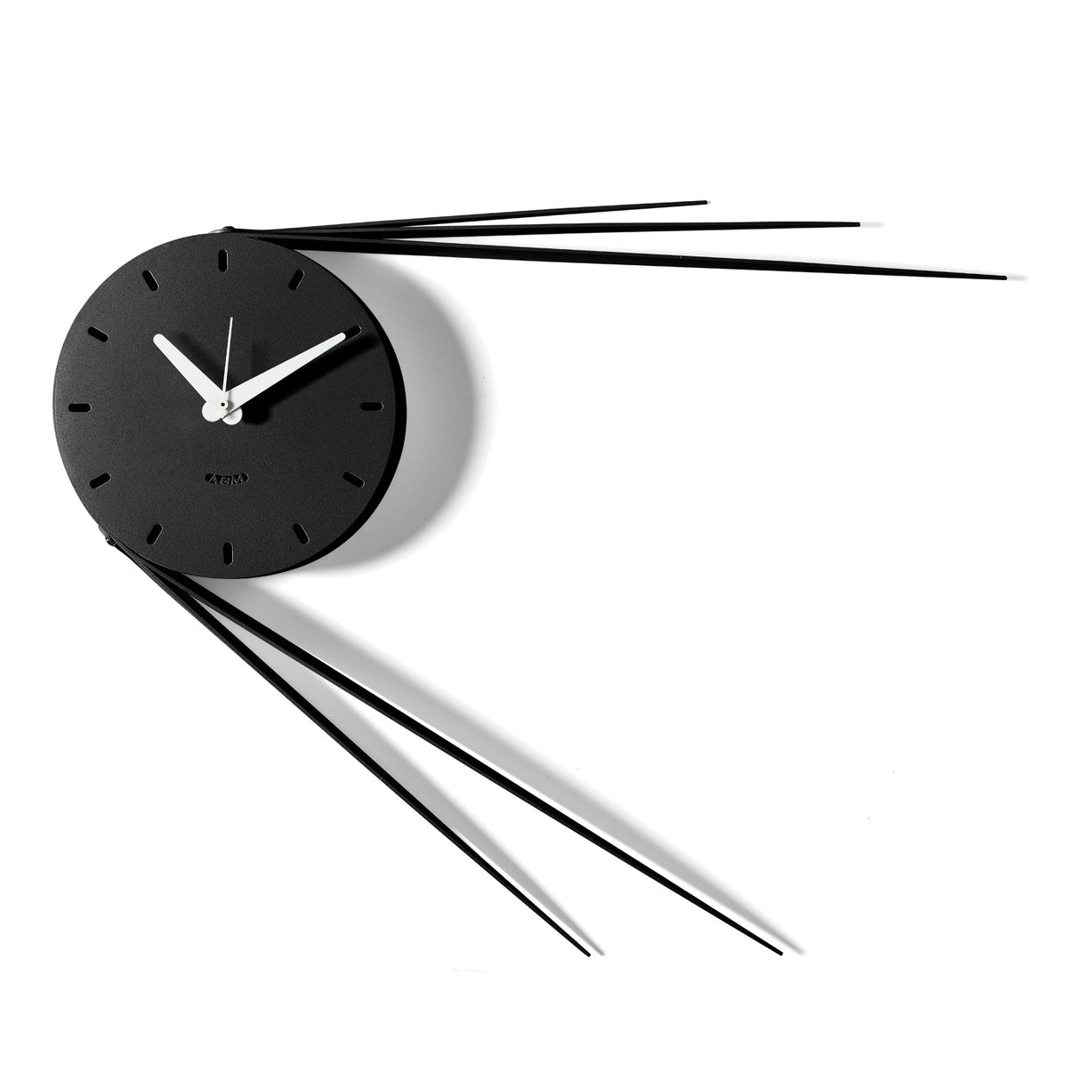 ARTI & MESTIERI Orologio da Parete di Design Traslo Nero 43,5x56cm