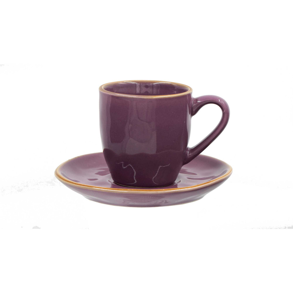 Tazza caffè Concerto Rose & Tulipani in stoneware color malva 90 ml