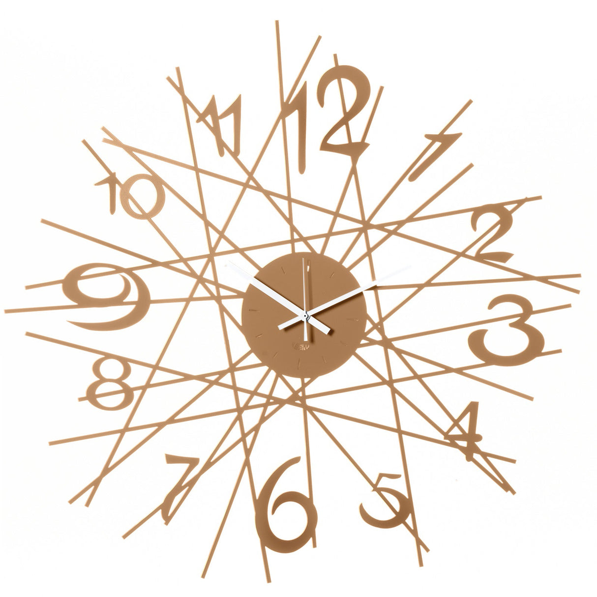 ARTI & MESTIERI Orologio di Design da Parete Zig Zag Oro Laccato