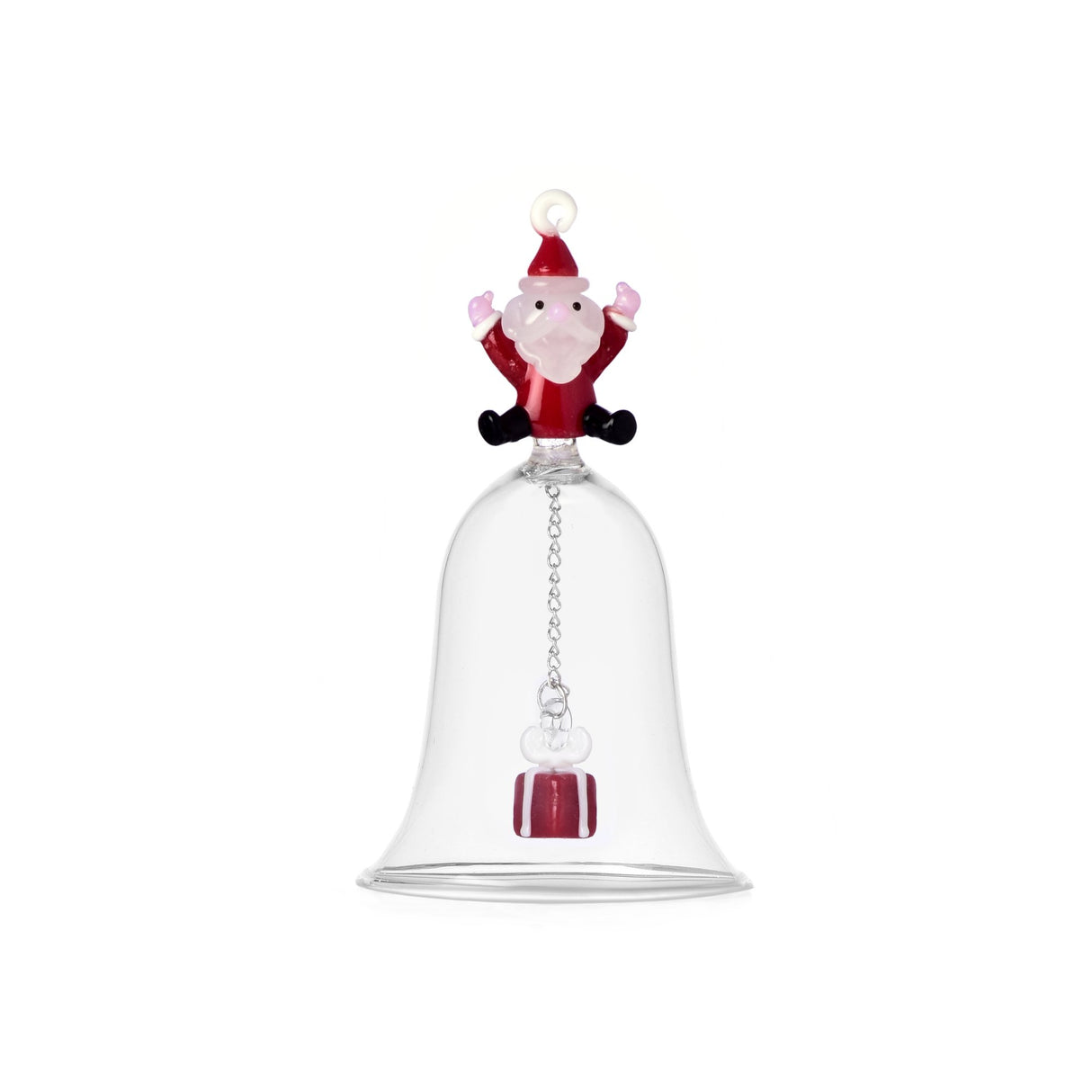 ICHENDORF Christmas Tales Campana Babbo Natale 11,5cm Vetro Borosilicato