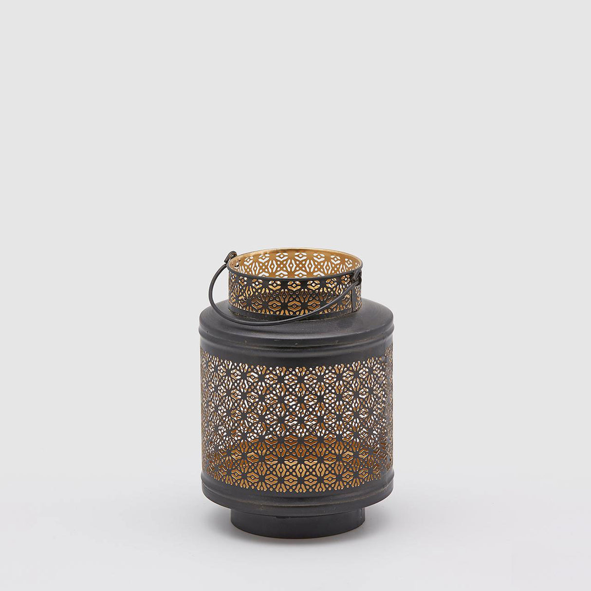 EDG Enzo De Gasperi Lanterna Ricami 16xH22cm Metallo Nero