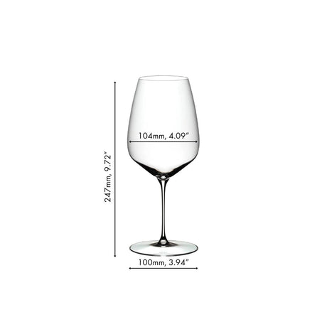 RIEDEL Veloce Calice Vino Rosso Cabernet Merlot Set 2 Pezzi 829ml Cristallo