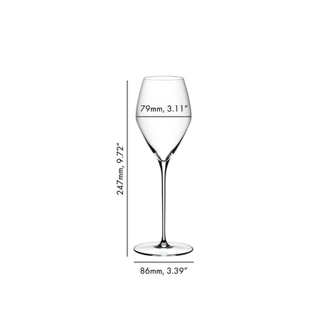 RIEDEL Veloce Bicchiere Calice Sauvignon Blanc Set 2 Pezzi 347ml Cristallo