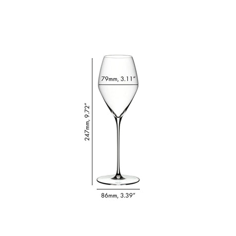 RIEDEL Veloce Bicchiere Calice Rosè Set 2 Pezzi 347ml Cristallo