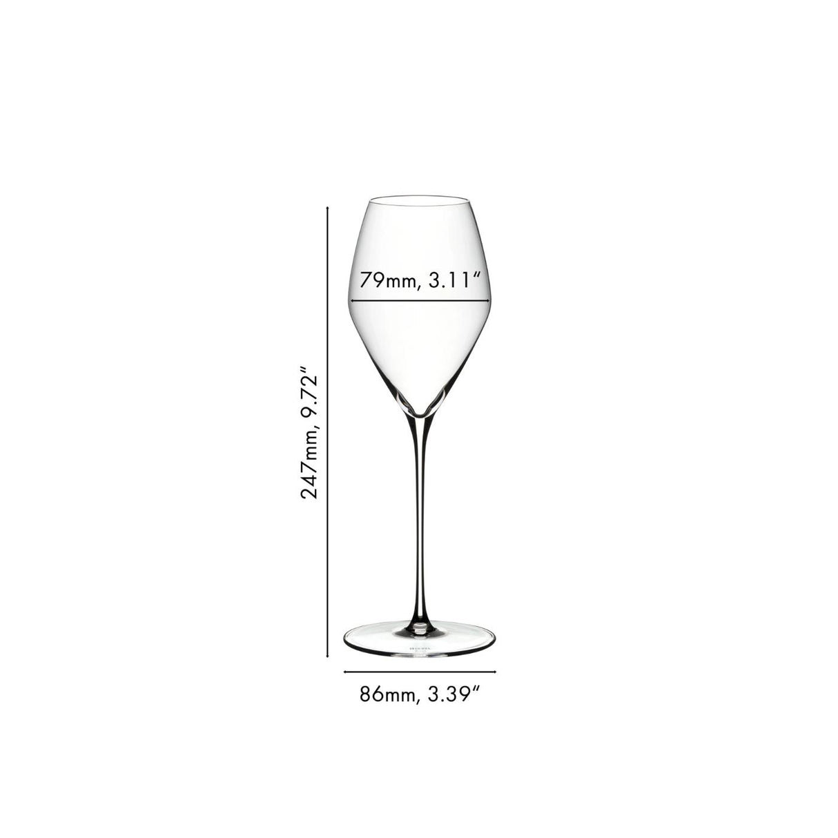 RIEDEL Veloce Bicchiere Calice Rosè Set 2 Pezzi 347ml Cristallo