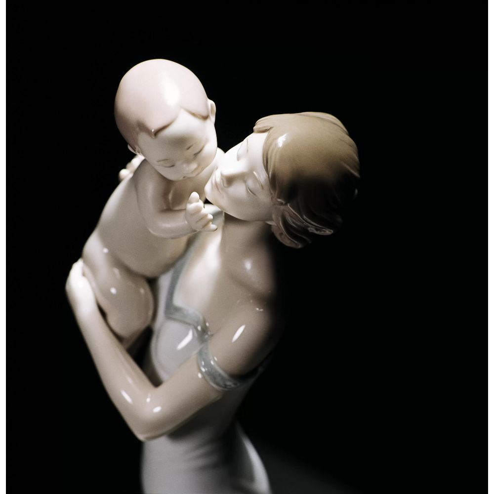 Lladró "Amore incondizionato" Figura Statua Madre Bambino Porcellana H31cm