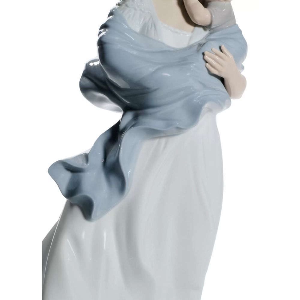 Lladró "Tenero abbraccio" Figura Statua Madre Bimbo Porcellana H36cm