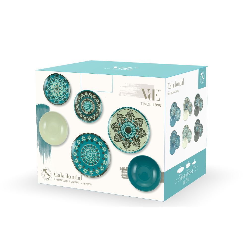 VILLA D'ESTE HOME TIVOLI - Cala Jondal Table Service Plates 18 Pieces