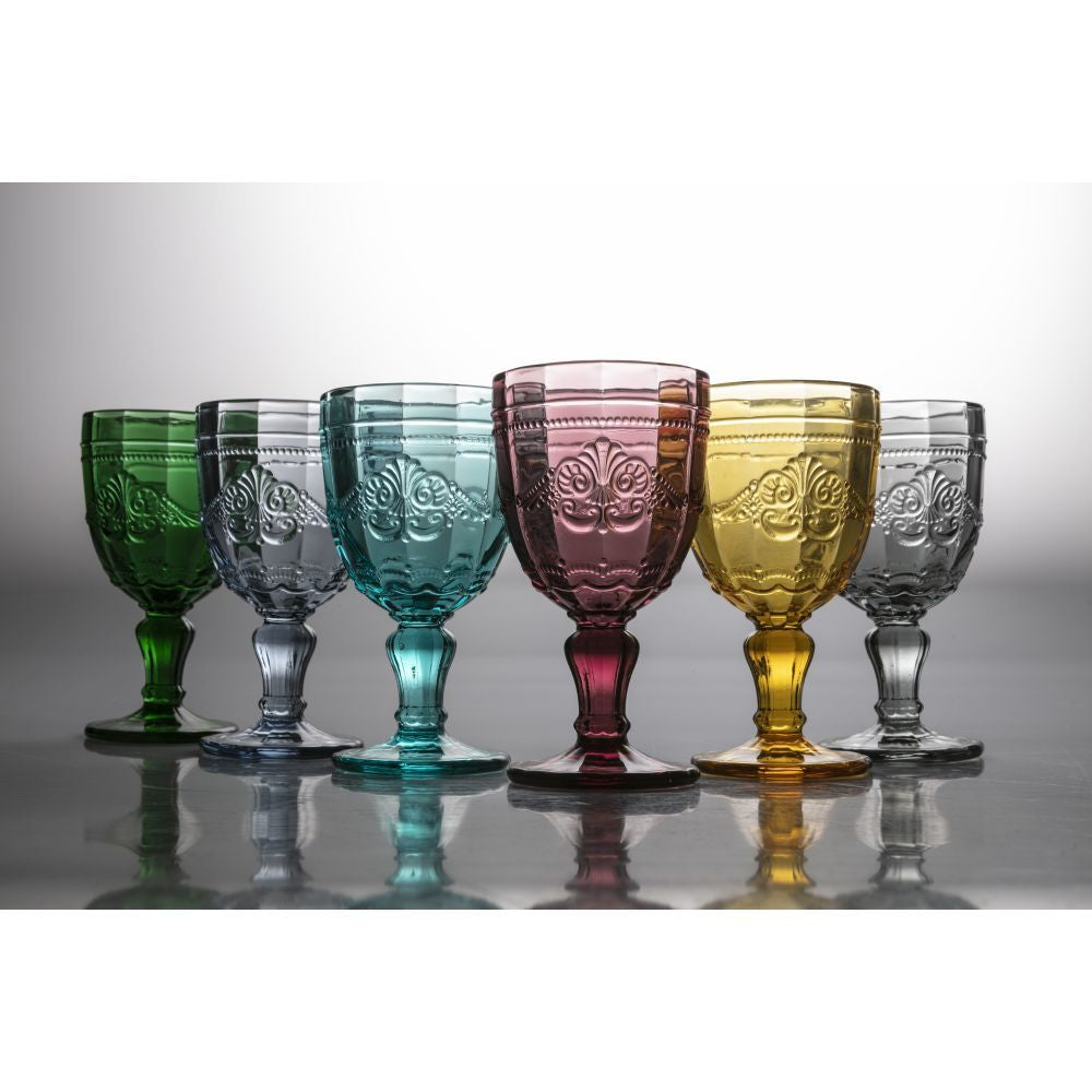 VILLA D'ESTE HOME TIVOLI Syrah Calici Vino Colorati Set 6 Pezzi 235ml Vetro