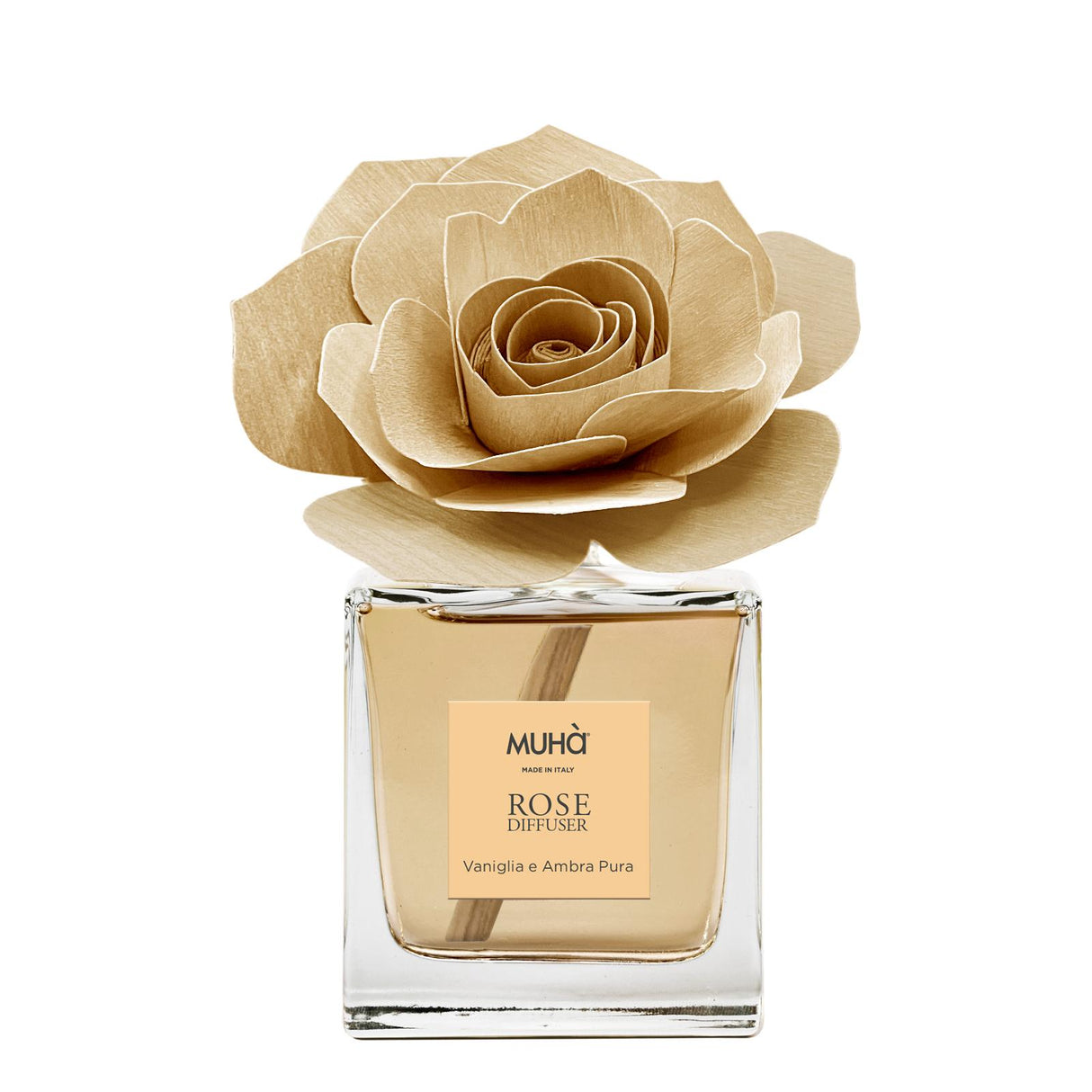 MUHA' Rosa 100ml Home Fragrance Diffuser Vanilla and Pure Amber
