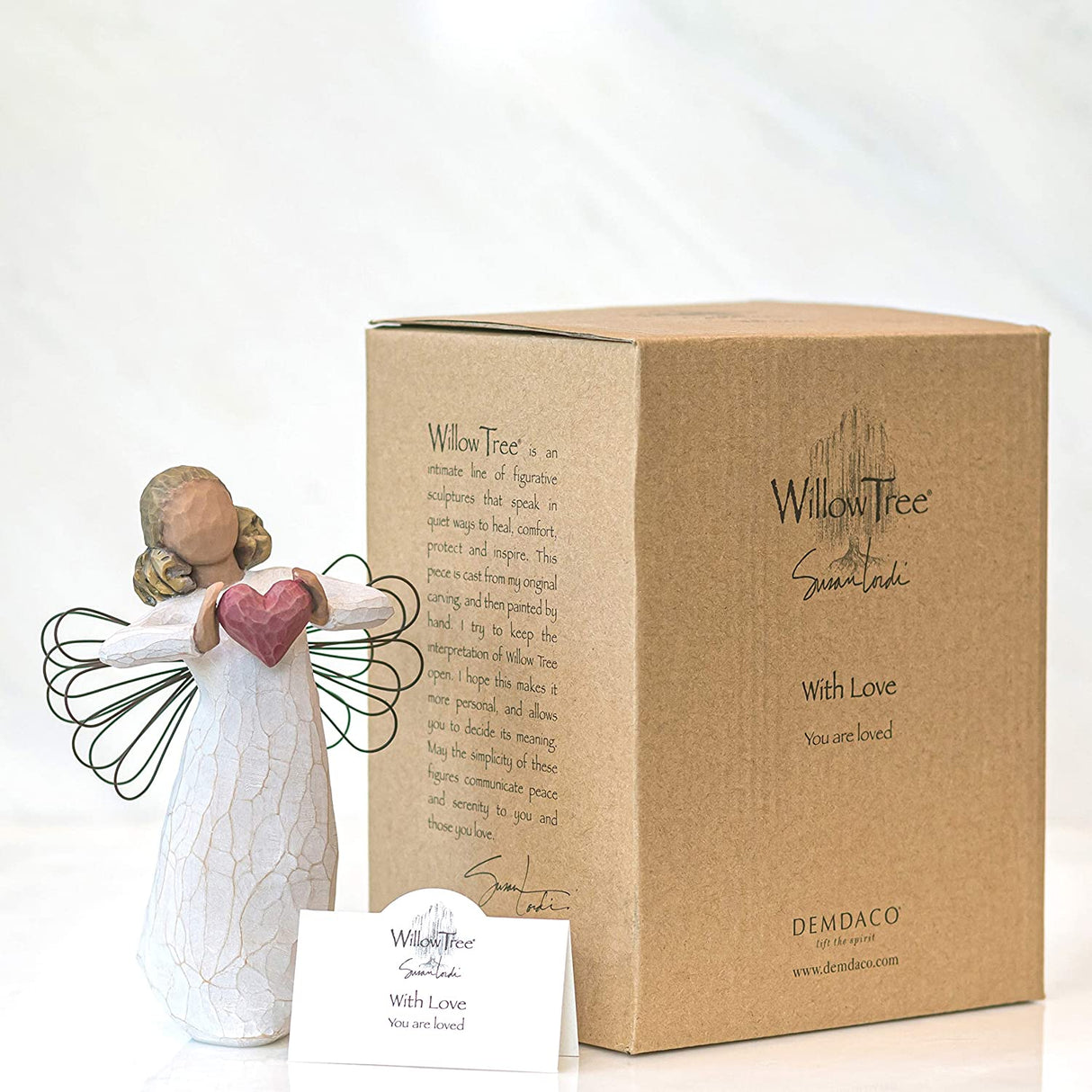 WILLOW TREE Figurina Statuina con Amore Design di Susan Lordi 13,5cm Resina