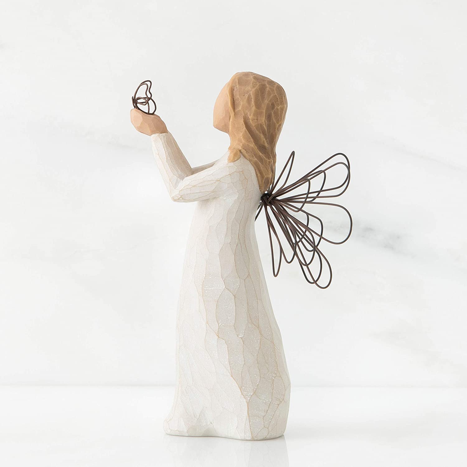 WILLOW TREE Figurina Statuina Angelo della Libertà Design di Susan Lordi 13cm Resina