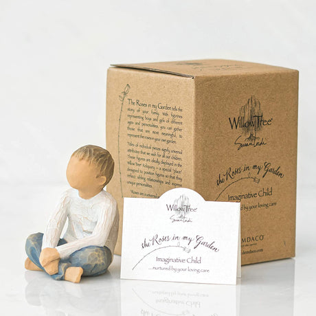 WILLOW TREE Figurina Statuina Bambino Pieno di Fantasia Design di Susan Lordi 6cm Resina