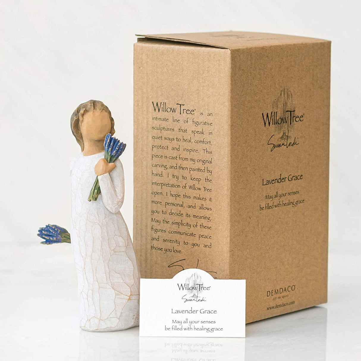 WILLOW TREE Figurina Statuina Grazia con Lavanda Design di Susan Lordi 14cm Resina