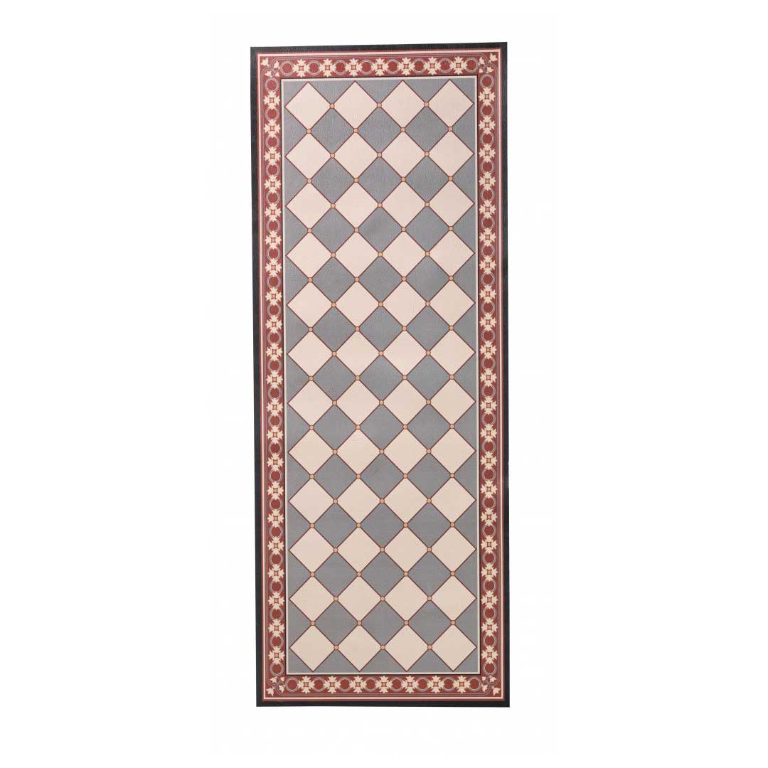 Tappeto Dama Brandani in PVC espanso motivo geometrico 150x58 cm