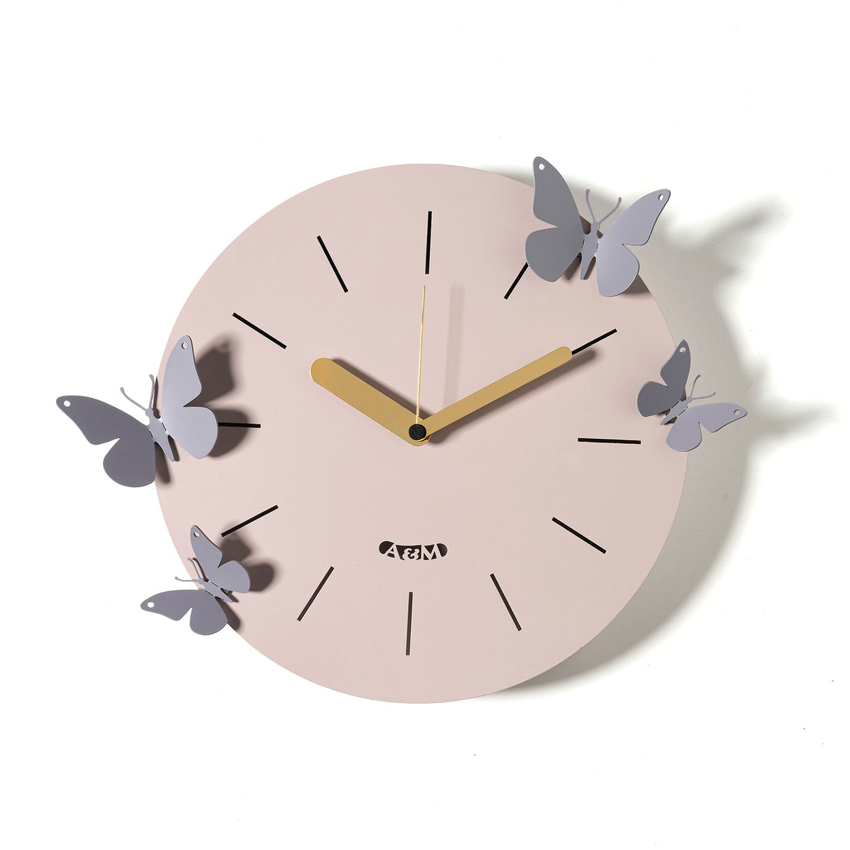 ARTI & MESTIERI Orologio Con Farfalle Battito D'Ali Gelso Glicine 30x30cm