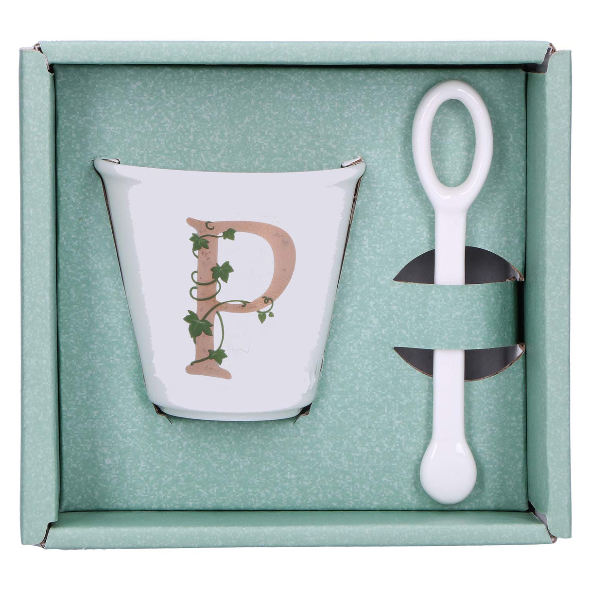 LA PORCELLANA BIANCA - Single "P" glass with 75cc spoon