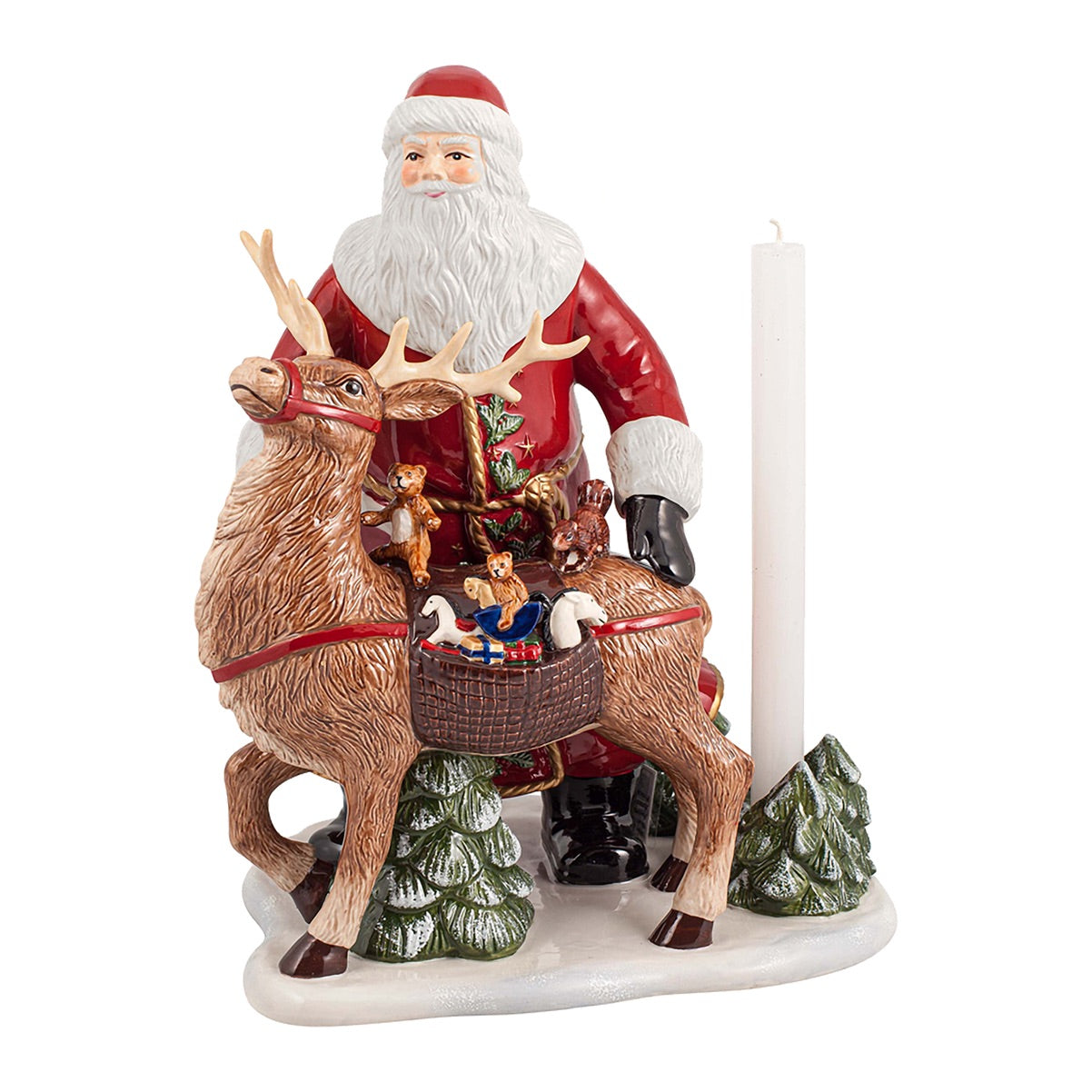 VILLEROY & BCOH Christmas Toy's Memory Babbo Natale con Cervo 35x30cm Decorazione Natalizia