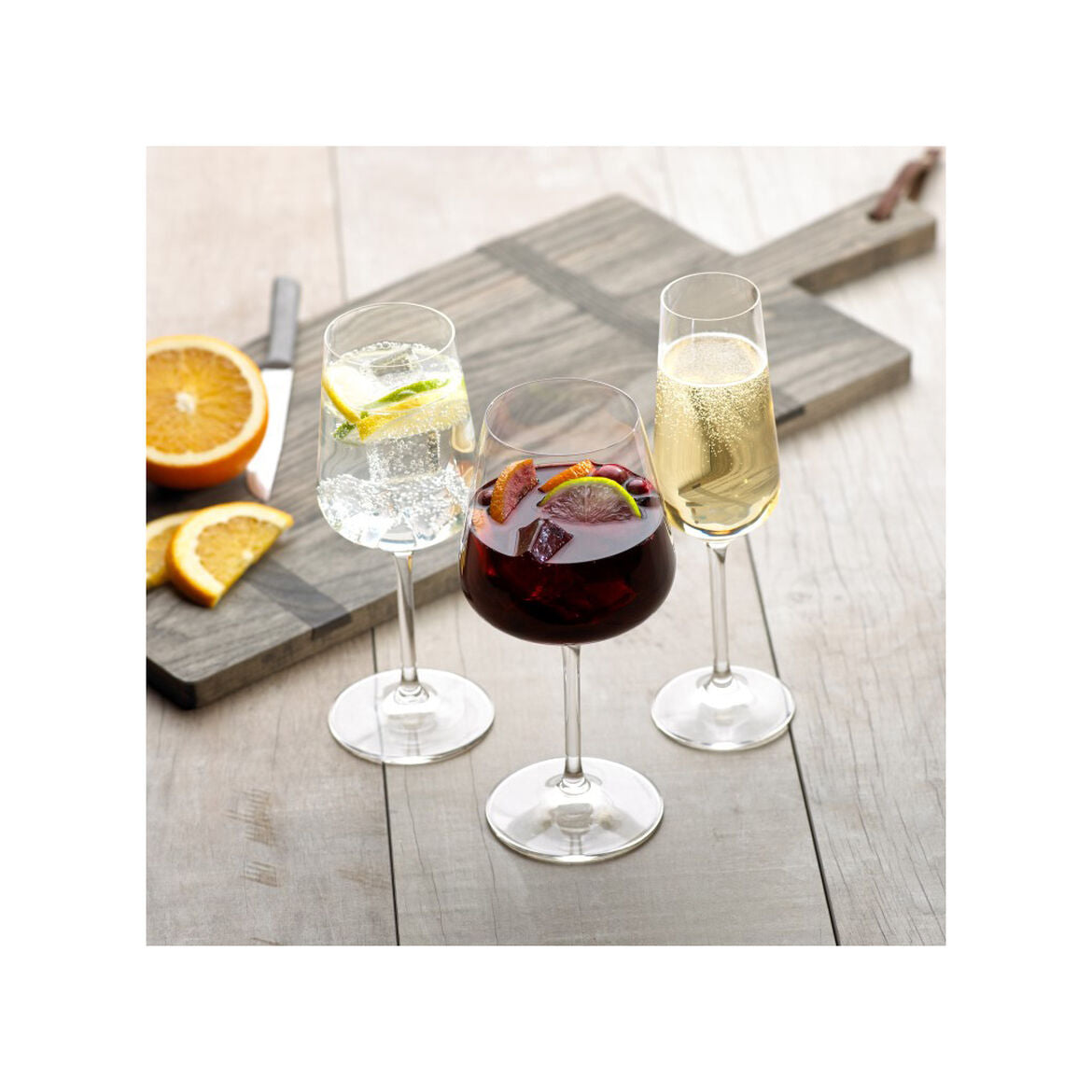 VILLEROY & BOCH Ovid Calici Set 12 Pezzi Rosso Bianco Flute Cristallo