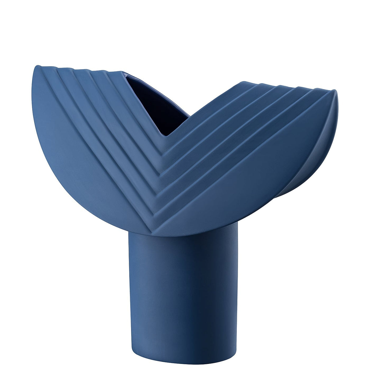 ROSENTHAL - Totem Midnight Vaso 24cm Porcellana Blu Sixty & Twelve