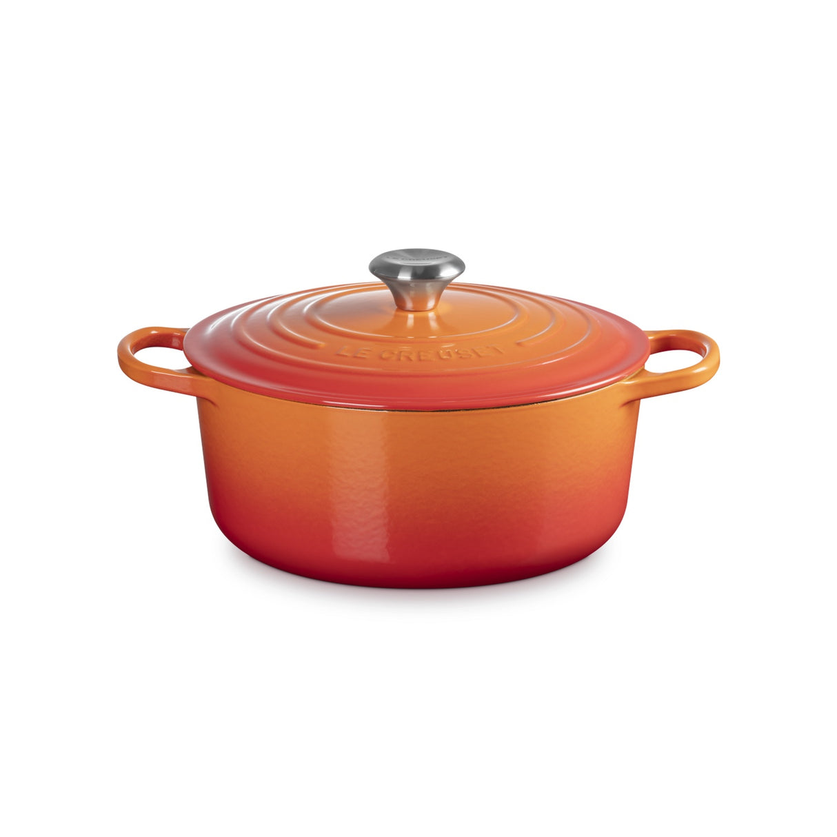LE CREUSET Cocotte Rotonda Evolution 26cm Arancio Ghisa Vetrificata
