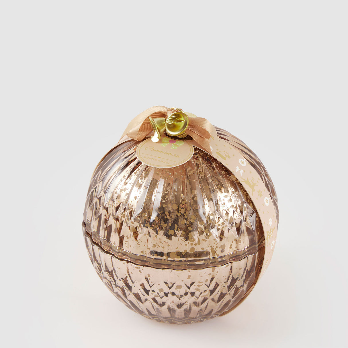 EDG Enzo De Gasperi Candela Profumata Sfera di Natale 13cm Champagne