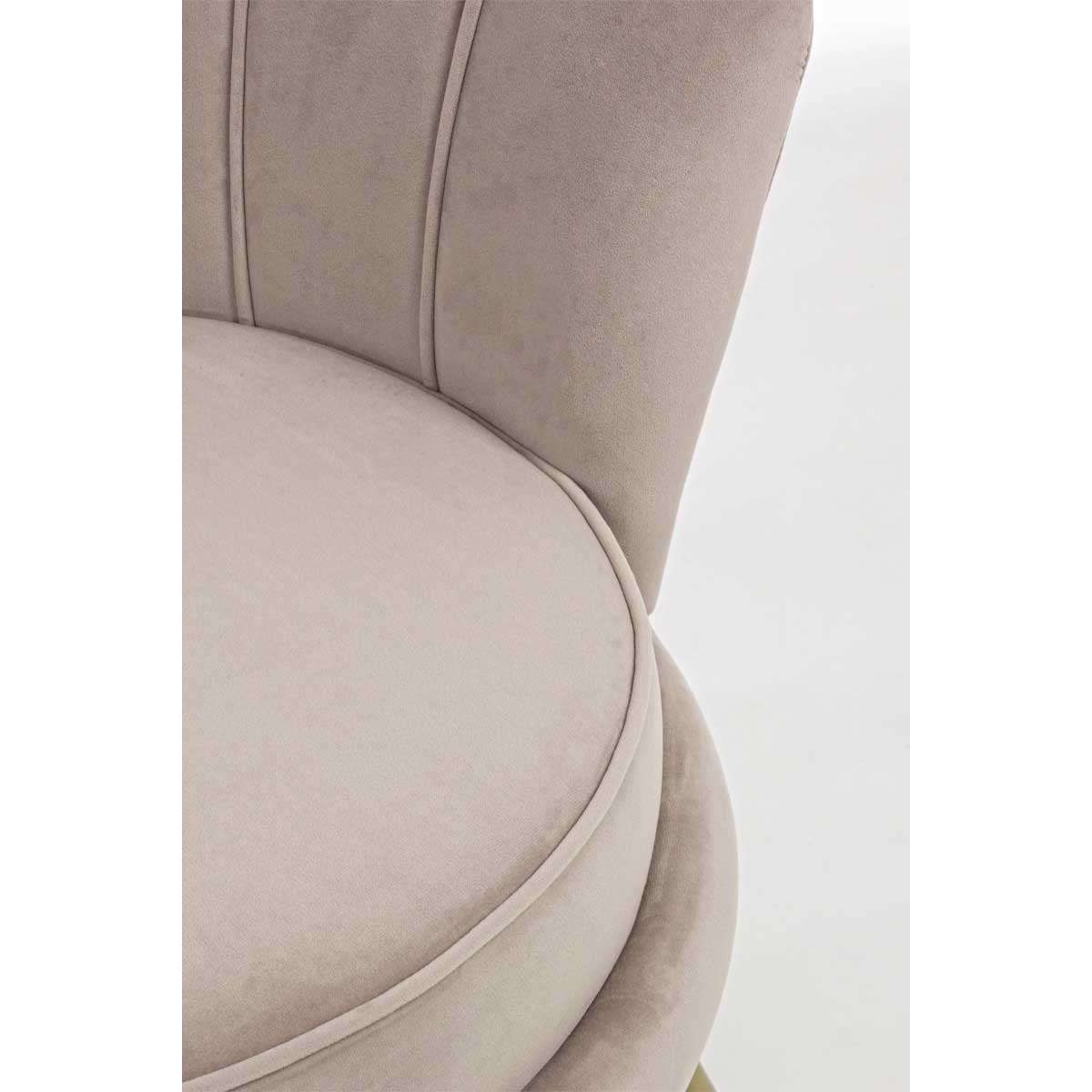 BIZZOTTO Giliola Armchair Light Gray Living Room Velvet 84cm 0743683