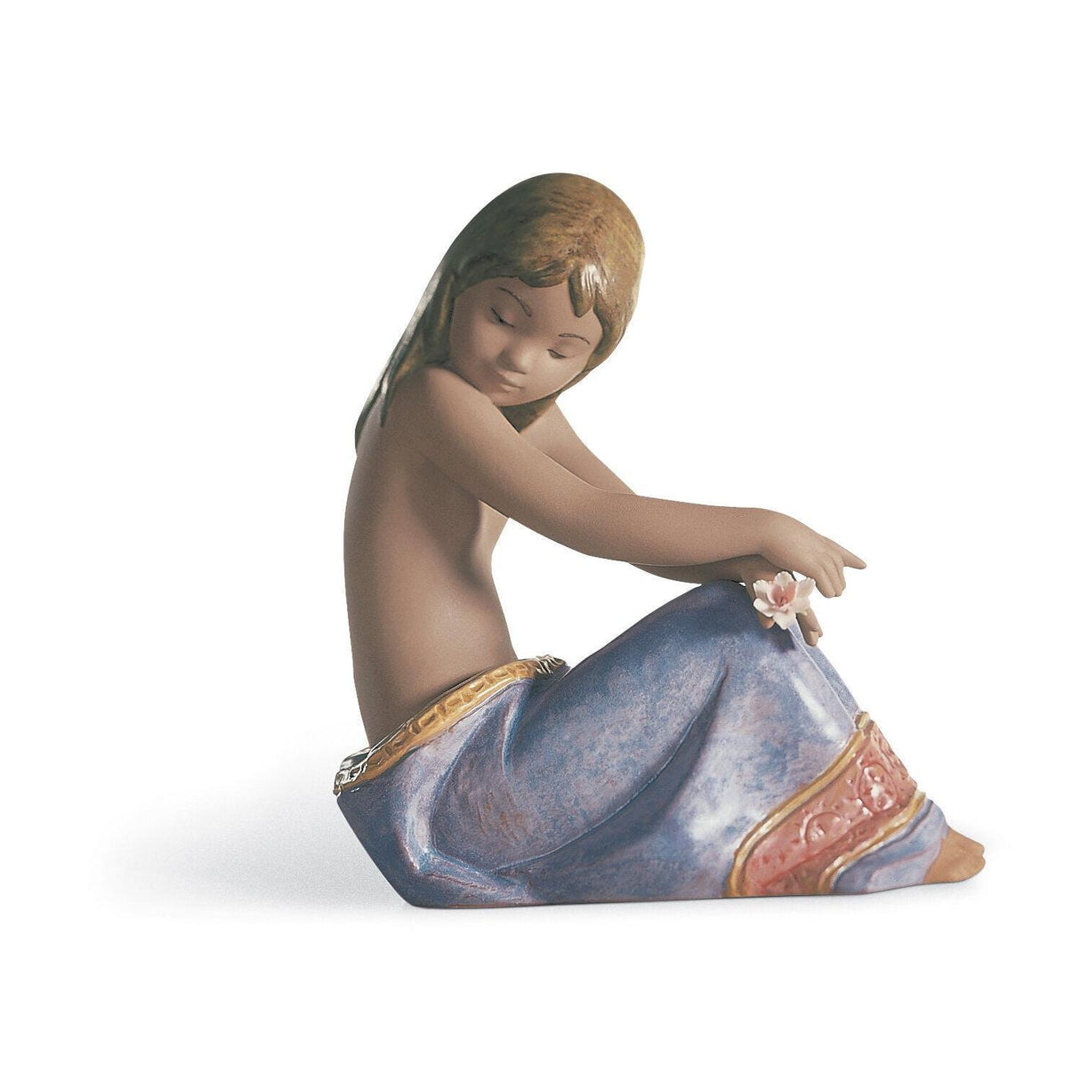 LLADRO' Figurina Bimba Mari Del Sud 19x16cm Porcellana