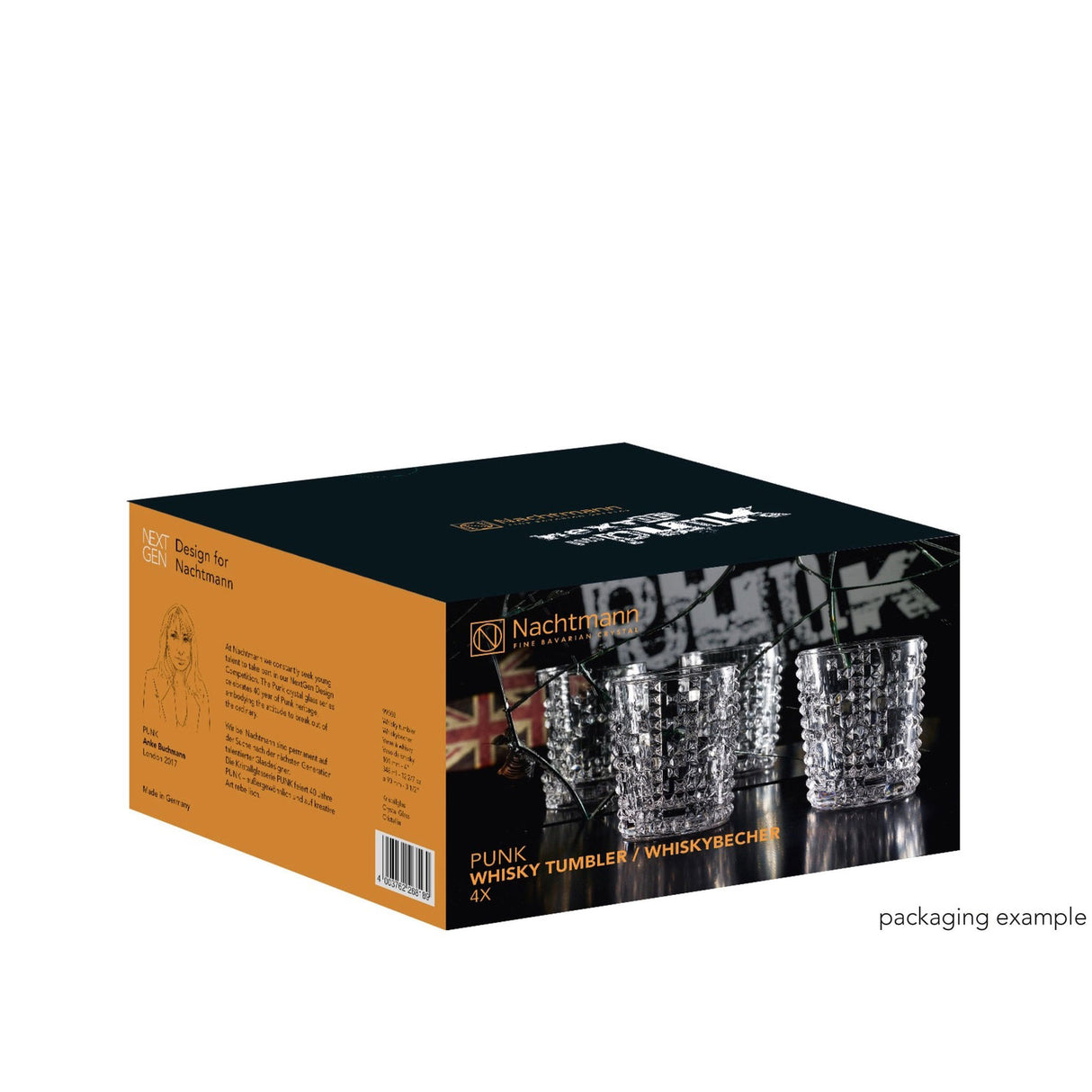 NACHTMANN Punk Bicchiere Tumbler da Whisky Set 4 Pezzi 330ml Cristallo