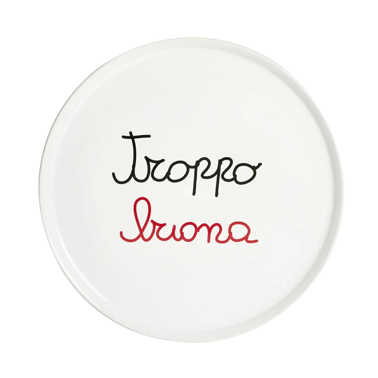 SIMPLE DAY Too Good Pizza Plate 31.5cm White Ceramic