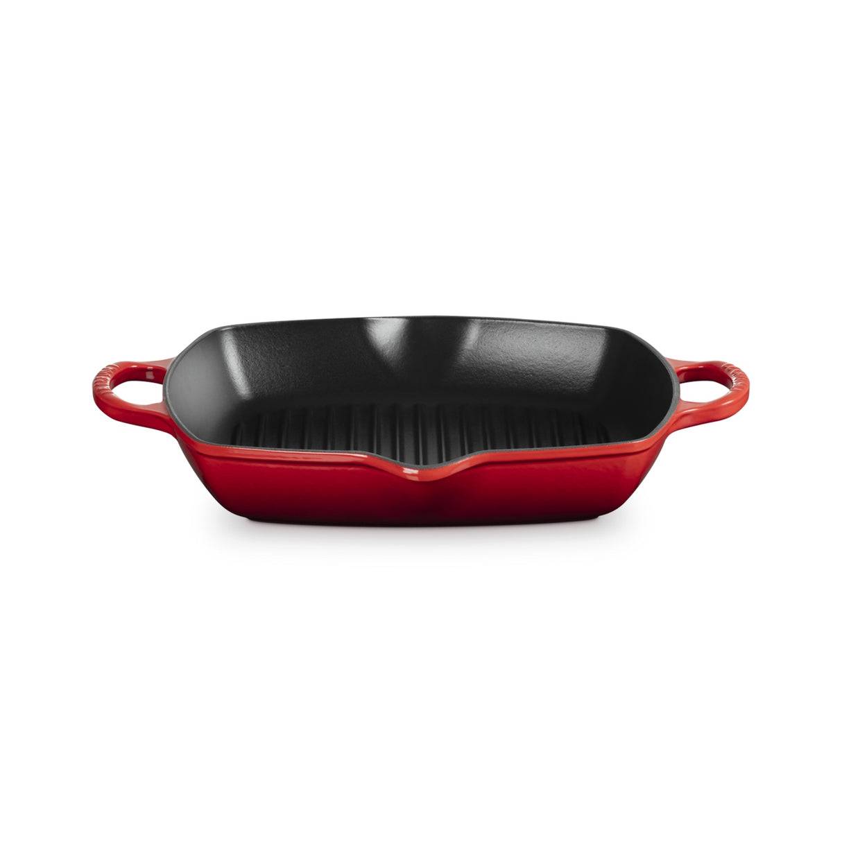 LE CREUSET Grill Quadrato Profondo Evolution 30cm Ghisa Vetrificata Ciliegia