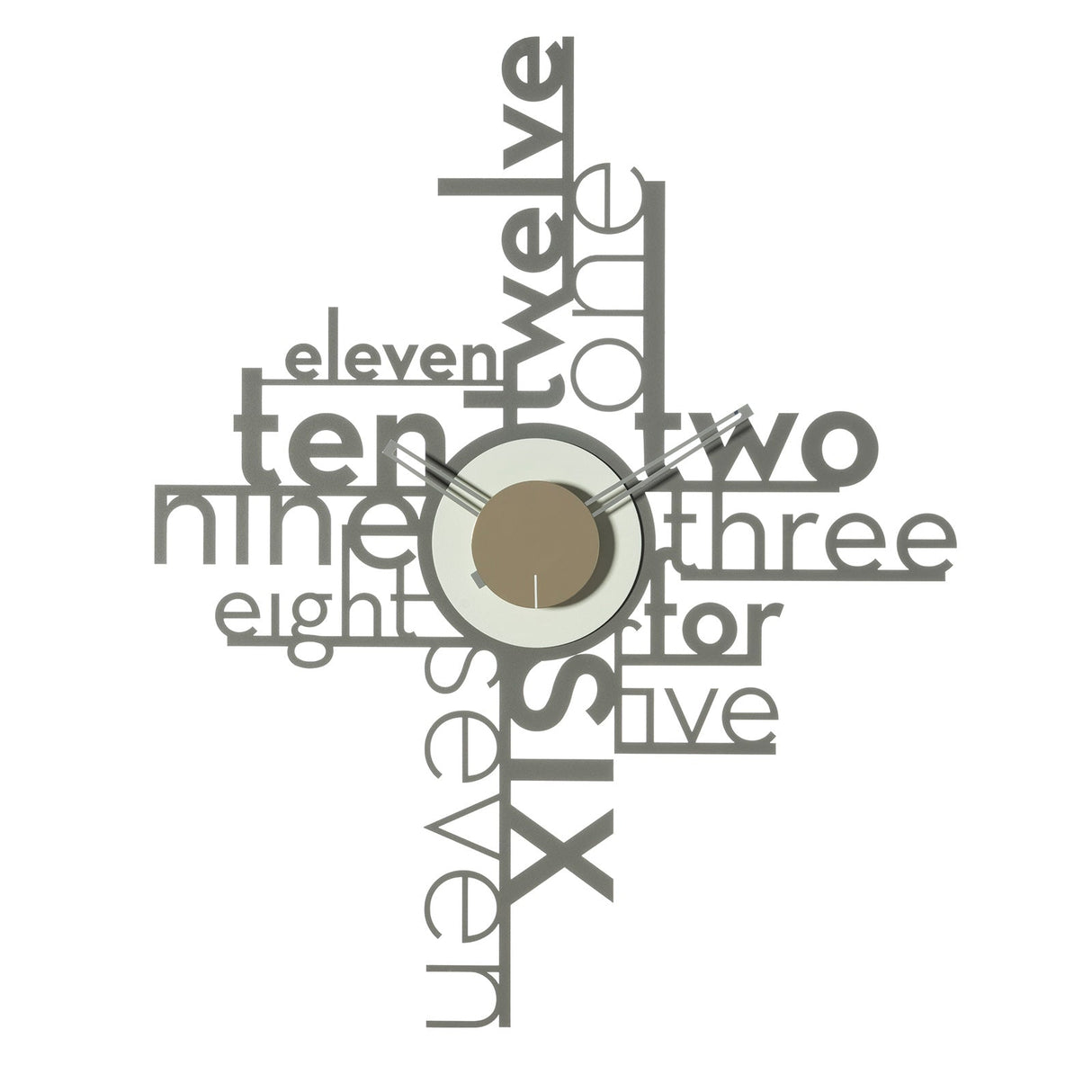 ARTI & MESTIERI Orologio da Parete Particolare Lettering Fango E Avorio