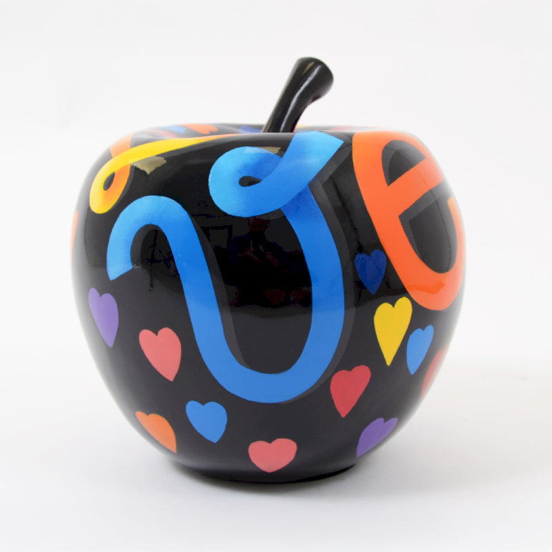 DRIMMER Love Mela Decorazione 26x22cm Nero Multicolore Poliresina