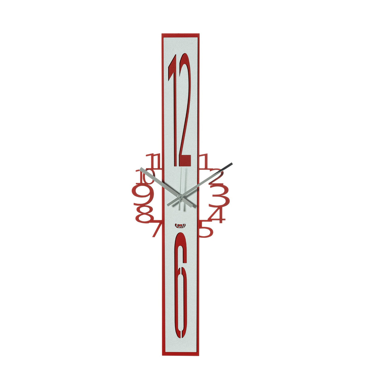 ARTI & MESTIERI Orologio da Parete Moderno Jody Rosso E Bianco Marmo