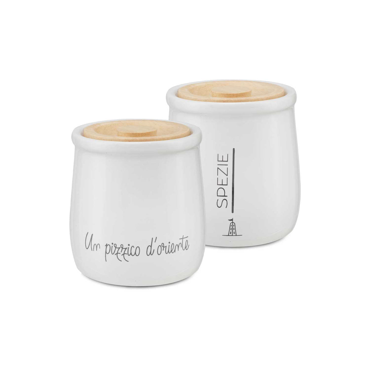 LA PORCELLANA BIANCA Gli Onesti Barattolo Contenitore Spezie 180ml Bianco Porcellana