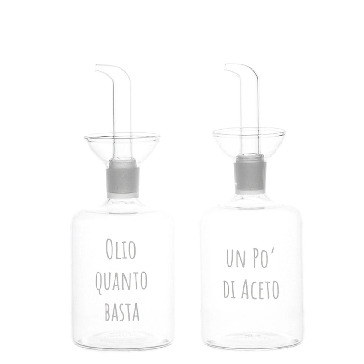 SIMPLE DAY Set of 2 Oil and Vinegar Bottles Cruet Vinegar 250ml Glass