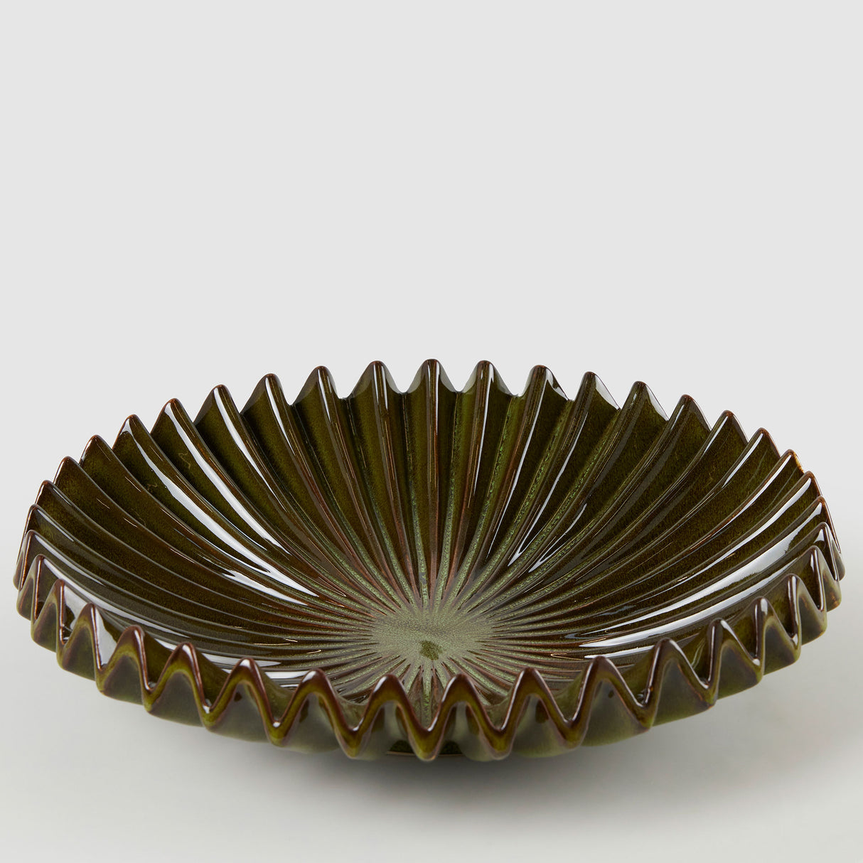 Piatto Raggiera EDG in ceramica decorata diametro 36,5 cm