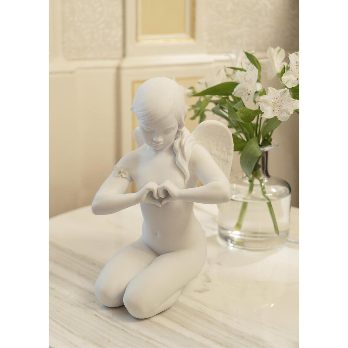 LLADRO' Figurina Angelo Cuore Celestiale 29x20cm Porcellana