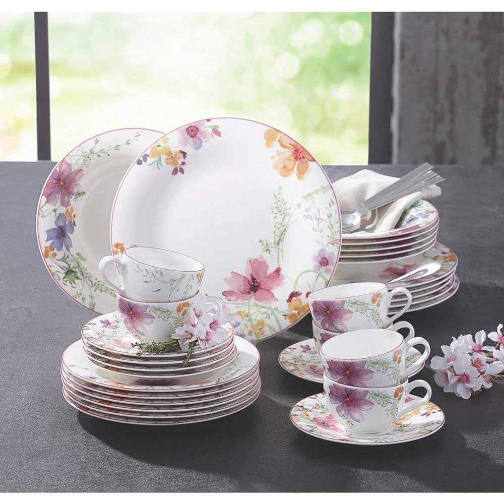 VILLEROY & BOCH Mariefleur Servizio Tavola Piatti 12 Pezzi 6x Piatto Fondo 6x Piatto Piano Porcellana