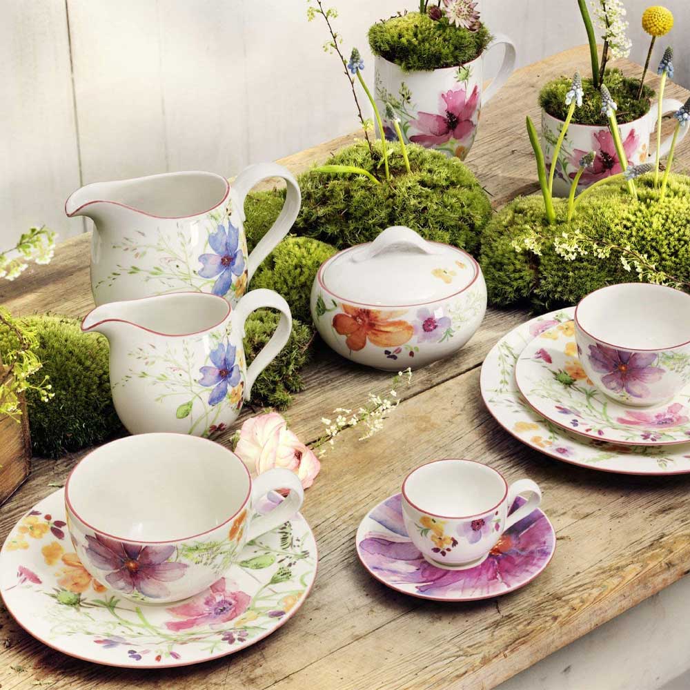 VILLEROY & BOCH Mariefleur Servizio Tavola Piatti 12 Pezzi 6x Piatto Fondo 6x Piatto Piano Porcellana
