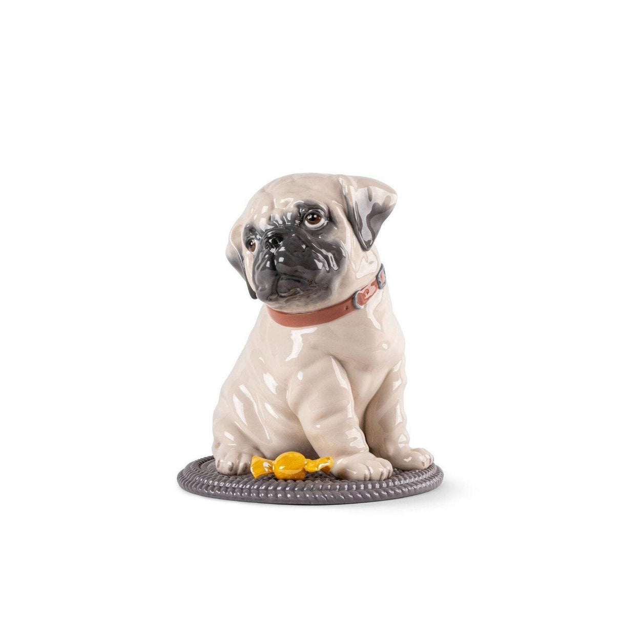 LLADRO' Scultura Puppie Pug 24x20cm Porcellana